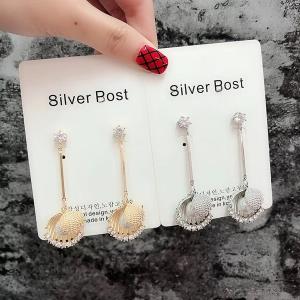 Fairy White Flower Pearl Tassel Dangle Earrings