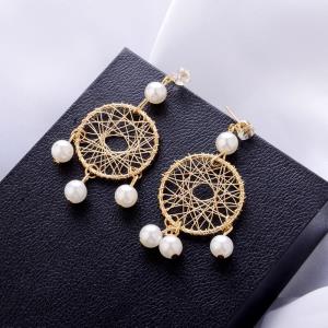 Shimmering Full Rhinestone Circle Dangle Earrings