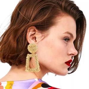 Christmas Santa Tree 3D Swirl Drop Dangle Metal Earrings