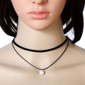 Retro Vintage White Faux Pearl Necklace