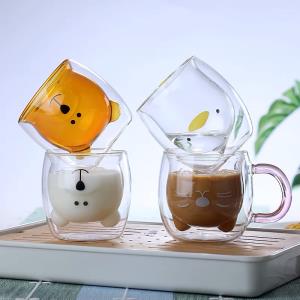 1000 ML Large Cartoon Bear Sippy Straw Water Bottle