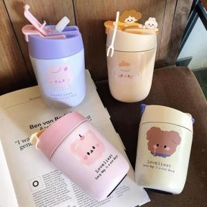 3D Cartoon Deer Long Vacuum Warm Bottle