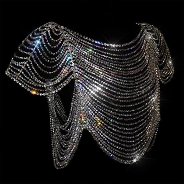 Shiny Rhinestone Nightclub Shoulder Chain
