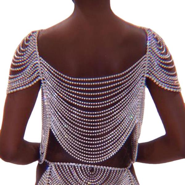 Shiny Rhinestone Nightclub Shoulder Chain