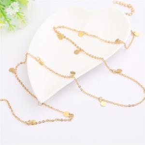 Gold Multi Tassel Necklace Crossbody Body Chain