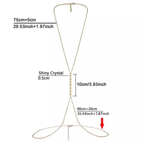 Pearl Gold Bikini Necklace Bra Chain